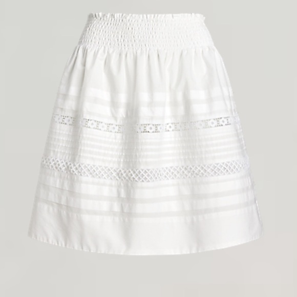 Lauren Ralph Lauren White Lace-Trim Cotton Broadcloth
Eyelet Miniskirt Size XL - Picture 5 of 11